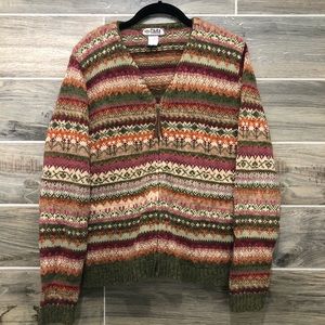 Tiara International Nordic Print Zip Sweater